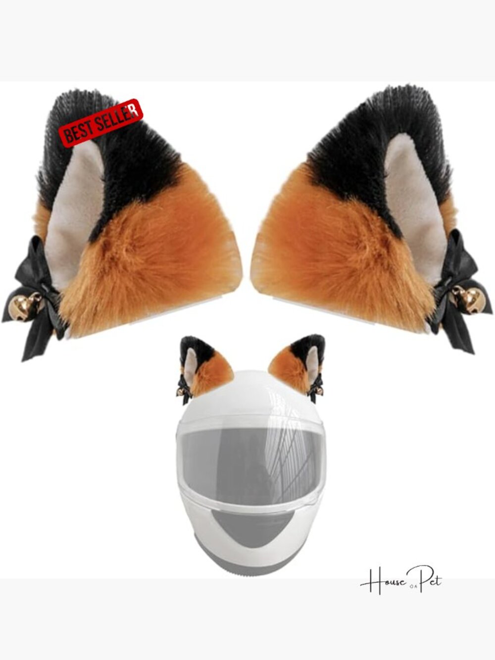 1 Pair Cute Cat Ears Helmet Decorations Plush Helmet Accessories